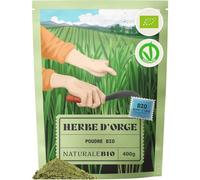 NaturaleBio Poudre d'Herbe d'Orge Bio Superfood Vert