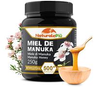 NaturalePiù Miel de Manuka 500+ MGO - 250g Brut et Bio de Nouvelle-Zélande - Miel cicatrisant monofloral - Pour Thé, Smoothies et Pâtisserie - Pur et Actif - Méthylglyoxal Certifié en Laboratoire
