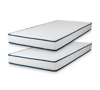 NATURALEX - Lot 2 Matelas Visco-Carbone Promo 80x190 cm - Mousse HR + Mémoire de Forme + Blue Latex - Confort Équilibré - Haute Densité - Thermorégulateur - Durable - Réversible - Soutien 7 Zones