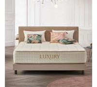 Matelas 180x200 cm - Luxury Haut de Gamme - Très Épais 30 cm - Confort Ferme, Mousse à mémoire de forme HR, Accueil Blue Latex, 7 zones de confort, Indépendance de couchage - Réversible Face été/Hiver