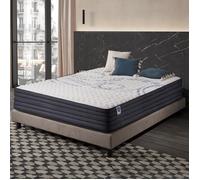 Perfectsleep 140x200 cm - Mousse HR - Accueil Blue Latex - Très épais 32 cm, Mémoire de forme, Confortable, Face été, hiver - Antibactérien