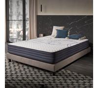 NATURALEX - Matelas PerfectSleep 135x190 cm - 24 cm - Hybride - Ressorts Ensachés - Soutien Mousse à mémoire + Blue Latex - Confort Mi-Ferme - Réversible - Couchage Indépendant - Fabriqué en Europe