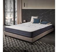 NATURALEX - Matelas PerfectSleep 140x190-21 cm - Soutien Mousse à mémoire de Forme - Accueil Blue Latex - Confort Équilibré - Respirant - 7 Zones - Réversible Face été/Hiver - Fabriqué en Europe