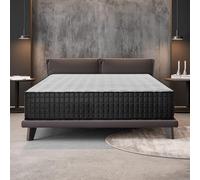 Titanium 180x200 cm - Mousse à mémoire de forme HR - Soutien Blue Latex - Très Epais 30 cm, 7 Zones, Antibactérien - Réversible été, hiver