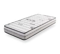 NATURALEX - Matelas Visco-Carbone 90x190 cm - 24 cm - Mousse à mémoire de Forme + Blue Latex - Soutien Mi-Ferme - Réversible - Hypoallergénique - Indépendance de Couchage - Confortable - Durable