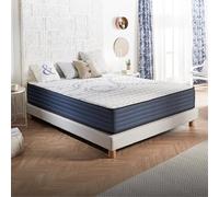 NATURALEX - Matelas 140x200 cm - Perfect Dream - Hybride - Très Épais 30 cm - Ressorts ensachés - Thermorégulant - Mousse HR Mémoire de Forme + Blue Latex - Ferme - 7 Zones - Silencieux - Réversible