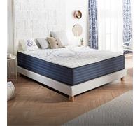 NATURALEX - Matelas 160x200 cm - Perfect Dream - Très Épais 32 cm - Mousse à mémoire de Forme et Blue Latex - Thermorégulateur - 7 Zones de Confort - Ferme - Réversible - Respirant - Très Durable