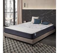 NATURALEX - Matelas PerfectSleep 135x190 cm - Soutien Mousse à mémoire de Forme - Accueil Blue Latex - Confort Équilibré - Respirant - 7 Zones - Réversible Face été/Hiver - Fabriqué en Europe