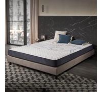 NATURALEX - Matelas PerfectSleep 160x200 - Soutien Mousse à mémoire de Forme - Accueil Blue Latex - Confort Équilibré - Respirant - 7 Zones - Réversible Face été/Hiver - Fabriqué en Europe
