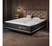NATURALEX - Matelas Privilege 135x190 cm - 30 cm - Mousse HR + Mémoire de Forme + Blue Latex - Confort Ferme - Haute Densité - Thermorégulateur - Premium - Réversible - Soutien 7 Zones