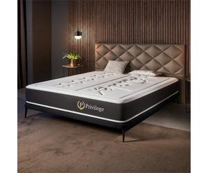 NATURALEX Privilege - Matelas 160x200 - Mémoire de Forme Supérieure - 26 cm | Mousse HR Premium + Blue Latex 7 zones, Multicouche durable, Soutien semi-ferme, Accueil moelleux, Fabriqué UE