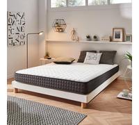 NATURALEX - Matelas Titanium 140x190-21 cm - Accueil Mousse mémoire de Forme + Blue Latex - Soutien Moyen - Respirant - 7 Zones - 2 Faces Été/Hiver - Couchage indépendant - Fabriqué en Europe