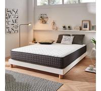 NATURALEX - Titanium - Matelas 140x200-26 cm | Accueil Mousse mémoire de Forme + Blue Latex - Soutien Mi-Ferme - Respirant - 7 Zones - Réversible - Couchage indépendant