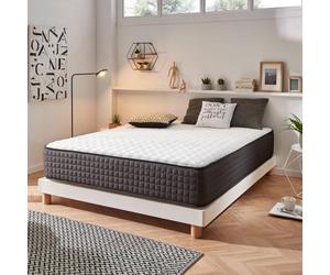 NATURALEX - Titanium - Matelas 70x190-26 cm | Accueil Mousse mémoire de Forme + Blue Latex - Soutien Mi-Ferme - Respirant - 7 Zones - Réversible - Couchage indépendant