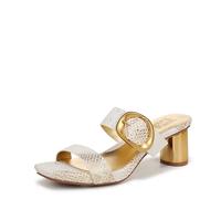 Naturalizer Femme Ida Sandale à Talon, Blanc/doré, 38 EU Large