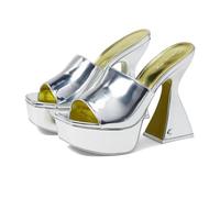 Naturalizer Sandales à talons Avery pour femme, Argenté, 36.5 EU