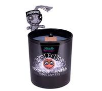 Naturally Wicked Voodoo Ensemble de bougies de protection - Poupée vaudou en cristal, mèche en bois, parfum réglisse et coffret cadeau