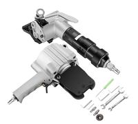 Naturalpowev Machine de cerclage pneumatique pour feuillard d’Acier, Outil de cerclage Manuel Professionnel avec Force de Tension 8500N, Conception Fendue pour Une Chantier et en entrepôt 19mm