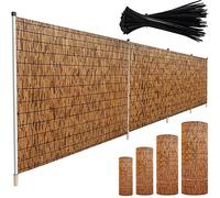 NaturalPrivacy Rouleau de clôture - 1,3 x 10,1 m en bambou pour extérieur, jardin, villa, terrasse - Protection UV imperméable - Solution de clôture polyvalente