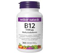 Naturals B12 WeberMethylcobalamim 365 comprimés sublinguaux