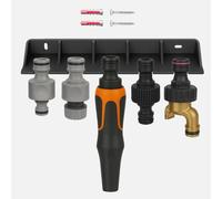 Naturalspring® Support mural pour raccords, adaptateurs et tuyaux Gardena, accessoires de tuyau d'arrosage