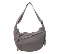 Naturaltly/Naturally Bag, Women's Fashion Plain Color Nylon Crossbody Hobo Bag (Light Gray)