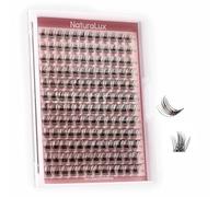 NATURALUX Wispy Glam - Lot de 144 grappes de cils mixtes NL05 ; 10 mm, 12 mm, 14 mm, 16 mm au total ; 144 grappes de cils individuelles, courbure D
