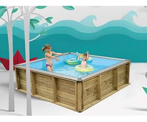 NaturalWood Pistoche - Piscine en bois - 2,26 x 2,26 x h 0,63 m