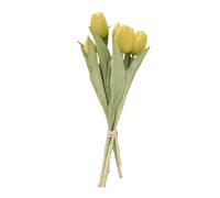 NATURALYS-Bouquet de 5 tulipes jaunes en silicone Naturalys - 30 cm