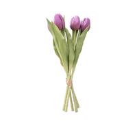 NATURALYS-Bouquet de 5 tulipes mauves en silicone Naturalys - 30 cm