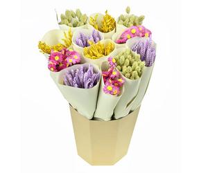 NATURALYS-Bouquet de fleurs séchées botte colorée Naturalys - 50 cm