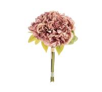 NATURALYS-Fleur artificielle en papier bouquet de pivoine coloris violet - H 30 cm