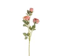 NATURALYS-Fleur artificielle en papier tige avec 3 roses en bouton coloris rose - H 61 cm