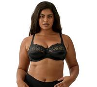 Naturana Satin & Dentelle Soutien-Gorge Armatures non Rembourré Complet Tasse