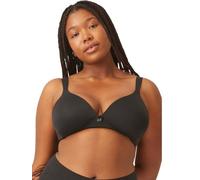 Naturana® Soutien-Gorge sans Armatures [Bonnet A-D] I Bretelles 100% rembourrées I Soutien-Gorge sans Armatures avec Bonnets sans Coutures I Soutien-Gorge pour Femme avec Bande sous la Poitrine, Noir