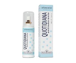 Naturando Quotidiana Antiodorant Classic Spray - Prévient la formation des mauvaises odeurs en empêchant la dégradation de la sueur par les bactéries- Flacon de 100 ml