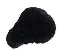 Naturasan Housse de selle de vélo en peau de mouton, revêtement de selle de vélo en peau d'agneau mérinos, revêtement thermique d'hiver pour siège (Noir, 27 x 24,5 cm (Taille S))