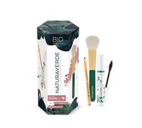 Naturaverde | BIO Make Up - Coffret cadeau avec eye-liner noir, mascara noir et pinceau bronzant, poudre et blush, idée cadeau coffret maquillage