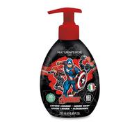 Naturaverde | Kids - Marvel Avengers - Savon liquide pour enfants, Captain America, Savon pour enfants avec Extraits de Calendula et Camomille, Savon Mains BIO, 250 ml