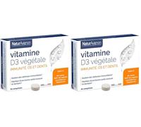 NaturAvignon Vitamine D3 1000 UI | 500% des apports journaliers | Immunité adulte, Os & Dents | Vitamine D végétale à base de lichen | Vitamine D 1000 ui | 60 comprimés (Lot de 2)