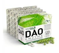 NaturDAO® MAX Enzyme DAO histamine - Haute dose 350 000 HDU par comprimé - 120 comprimés à libération prolongée, dosage ajustable - 100% végan