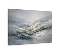 Nature Abstract Mountains Blue Grey Brown - Canvas Wall Art Print 18×12 inch (45×30 cm) - Horizontal / 1.25 inch (3 cm)