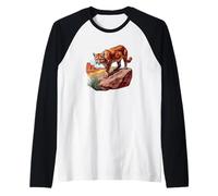 Nature Big Cat Cougar Mom Mountain Lion Panther Puma Lover Manche Raglan