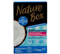 Nature Box Fixé Massage + Peeling Soins / Gel Douche Avec Noix de Coco 1 X 90g