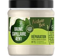 Nature Box - Masque Cheveux 4-en-1 Cheveux Abîmés Cassants-A l'Huile d'Avocat Pressée à Froid -99% d’Ingrédients d’Origine Naturelle-Pré-shampoing-Après-shampoing-Masque-Soin Sans Rinçage-300 ml