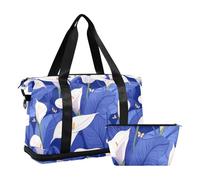 Nature Calla Lily Royal Blue Sac de sport avec trousse de toilette pour randonnée Grande capacité, Nature Calla Lily Bleu Royal, 1 size