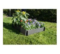 NATURE Carré Potager Borderfix épaisseur 10mm - 100x100xH19cm - Noir