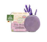 Nature Cosmétique® - Shampooing solide à la lavande - Soin durable pour cheveux et cuir chevelu - Avec huile de coco bio, aloe vera et glycérine végétale - Végétalien, sans plastique et fabriqué à la