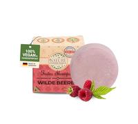 Nature Cosmétique® Shampooing solide Wildberrry - Soin durable pour cheveux et cuir chevelu - Avec huile de coco bio, aloe vera et glycérine végétale - Végétalien, sans plastique et fabriqué à la main