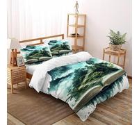 Nature dans Un Livre Parure De Lit Design créatif Art 3D Microfibre avec Fermetures Éclair Filles King（220x240cm）